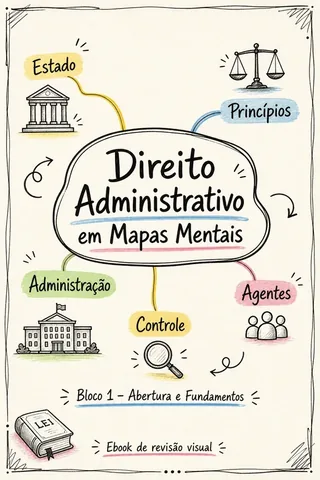 Capa do eBook de Mapas Mentais de Direito Administrativo