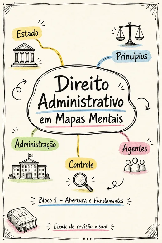 Capa do material de mapas mentais de Direito Administrativo
