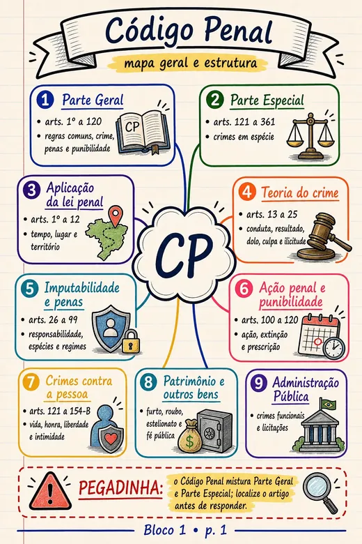 Capa do eBook de Mapas Mentais de Direito Penal