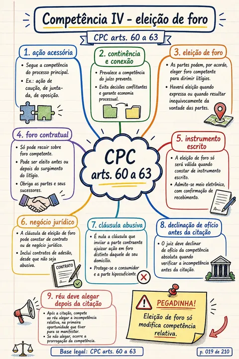 Exemplo de mapa mental jurídico para revisão de concurso público